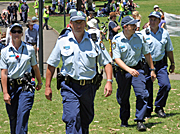 The Australian Police Force on duty around Sydney